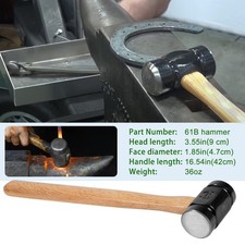 Hand Made Vintage Farrier Rounding Hammer Blacksmith Forging Anvil Tool 61B 36oz