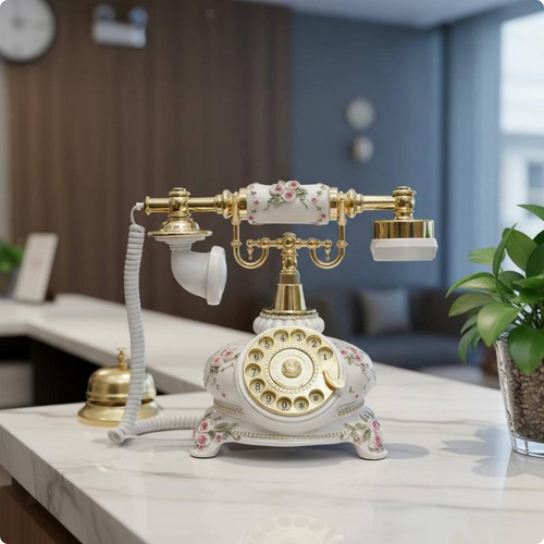 Old fashioned rotary phone - rotary,