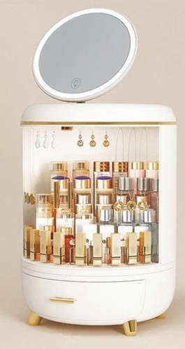 Round makeup organizer box - round,