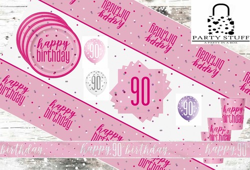 Pink 90th birthday - pink,
