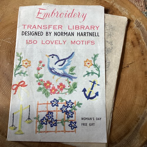 Vintage embroidery transfer - vintage,