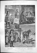 Antique Old Print Christmas Adventure Four Tableaux Rc Woodville Safes 1887