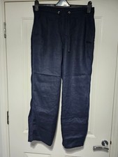 Linen Navy Luxury Trousers  Ex