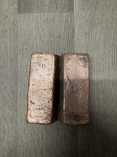 100% Pure Copper Bullion Bar 2kg Minimum Weight Hand Cast
