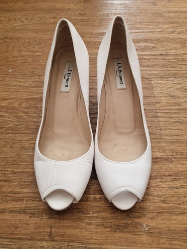 Bennett white wedges peep - wedges,