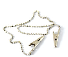 Silver Napkin Clip Chain Set – Mask Holder Cord, Bib Retainer, 3x Durable Links