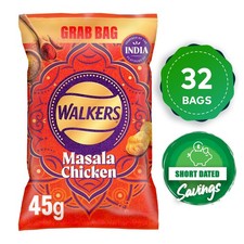 Walkers Crisps Masala Chicken Sharing Multipack 32 Bags x 45g Short Dated