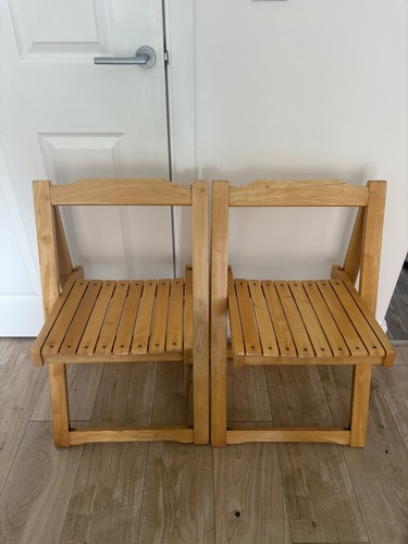 Pair wooden folding slatted - pair,