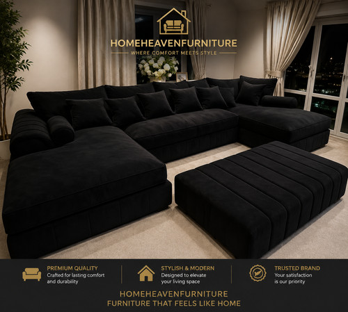 Luxury black shape corner - u,