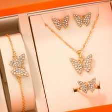 Butterfly 4 Piece Jewelry Set