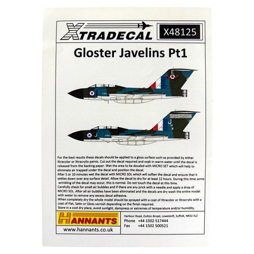 Xtradecal gloster - xtradecal, 1/48