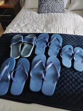  5 pairs Spa Slippers  toe Post  Slippers blue
