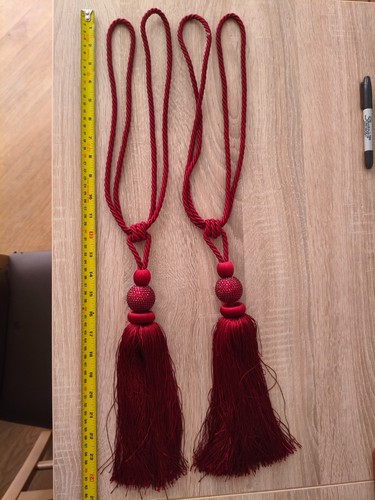 Burgundy wine curtain tie - burgundy/wine,