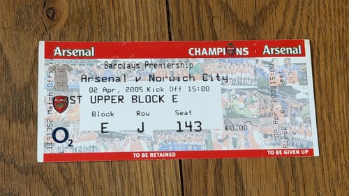 Ticket 2004 arsenal v - 2004/05,