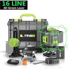 16 Lines Self Leveling Laser Level 4D Green Beam Rotary Measuring Tool