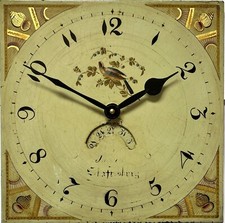 Original Revamped Hand-Painted Grandfather Longcase Clock Dial & Modern Movement