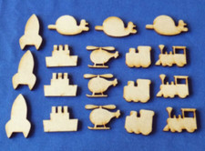 Mini Wooden MDF Craft Shapes