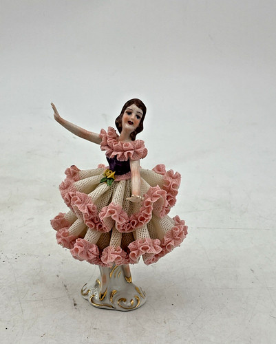 Dresden porcelain lace lady - dresden,