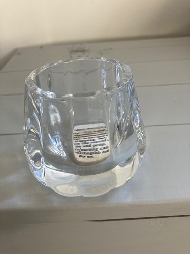 Cut glass clear tea light