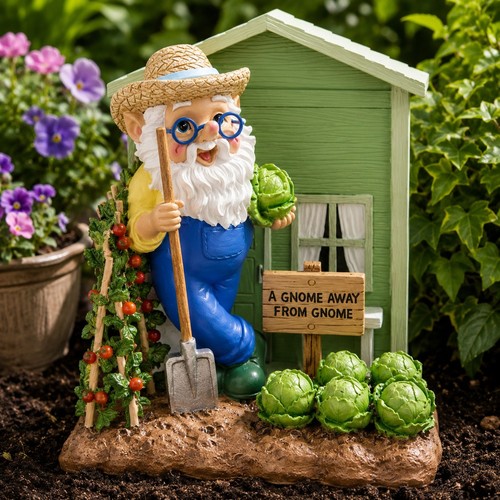Giant gardener gnome - giant,