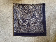 Jane Shilton Ladies Dark Ink Print Square Scarf 46” x 46”