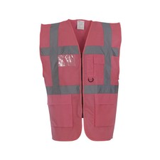 HI VIS VIZ VEST SAFETY ZIP EXECUTIVE VISIBILITY WAISTCOAT PHONE & ID POCKET