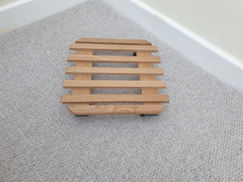 Solid oak patio plant pot