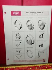 BSA BANTAM SUPER D7 JUNE 1959 DC LIGHTING original WIPAC leaflet brochure 