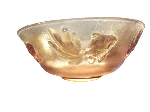 Round matt yellow glass - , bowl