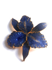 Vintage Signed Fish Blue