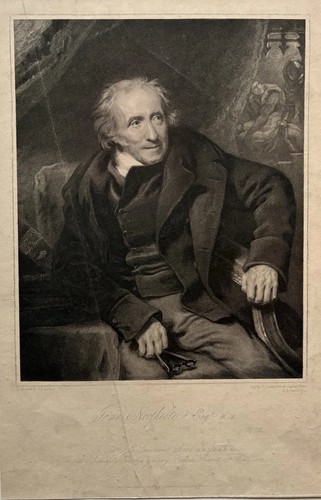 Antique mezzotint engraving - antique,