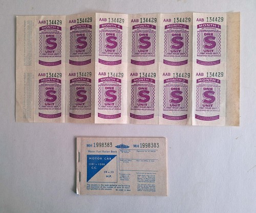 Petrol coupons from 1973 day - from, 3-day