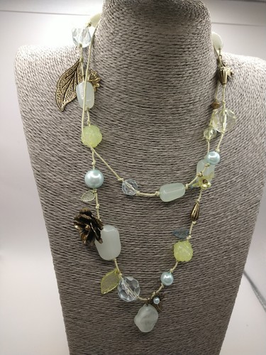 Necklace green colours metal - colours,,