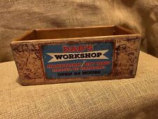 DAD’s WORKSHOP STORAGE CRATE MADE FROM RECLAIMED TIMBER 30.5x17.5x12cm