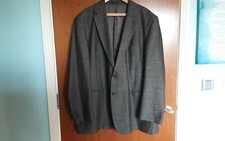 Mens M&S Collezione Blazer Suit Wool-Linen Luxury Fabric Brown size 48L