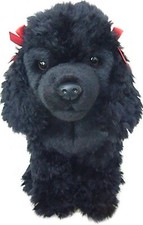 Black poodle plush soft - black,