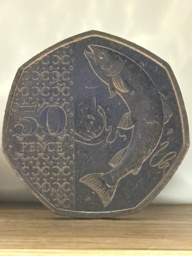 Rare 2023 atlantic salmon 50p - atlantic,