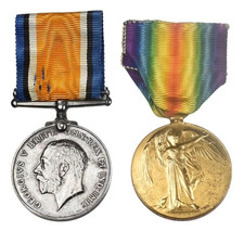 World War One Britsh War Victory Medal Pair - S11936 Pte I Richards, Black Watch