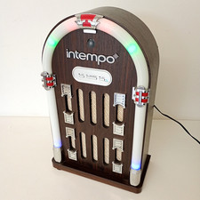 Intempo Bluetooth Mini Jukebox Speaker Retro 1950s Style Wireless RGB 12W