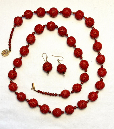 Vintage red jasper cinnabar - vintage,