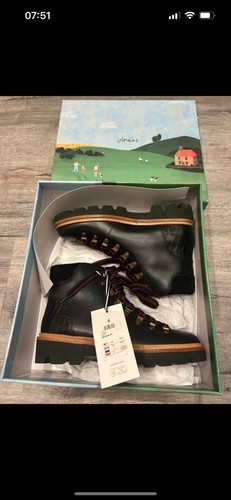 Joules ladies black leather - black,