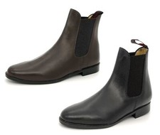 Junior Jodhpur Kids Leather Riding Boots Brown Black Pull On