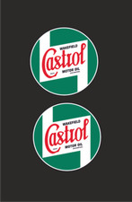 CASTROL RETRO   VINYL STICKER DECAL CAR WALL ART Tool box 70mm x 2