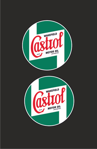 Castrol retro vinyl sticker - castrol,