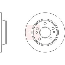2x Brake Discs Solid For Kia