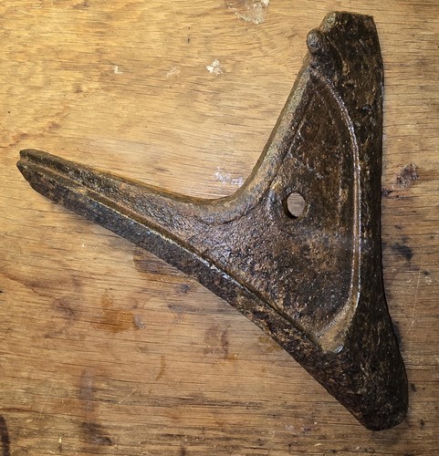 Antique cast iron plow share - cast,