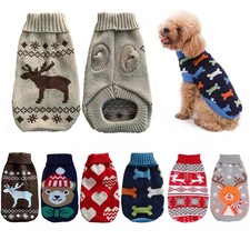 Warm Winter Dog Sweater Knitted Coat Small Medium Dogs Cats Puppy Clothes