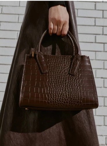 Zara womens croc embossed - embossed, mini