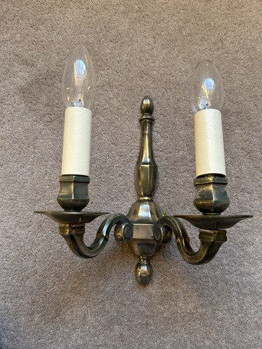 Antique silver gilt wall light - antique, silver-gilt