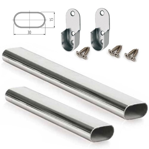 Wardrobe oval hanging rail - ,